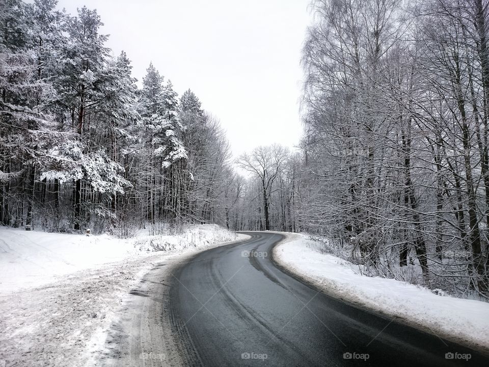 Snow road