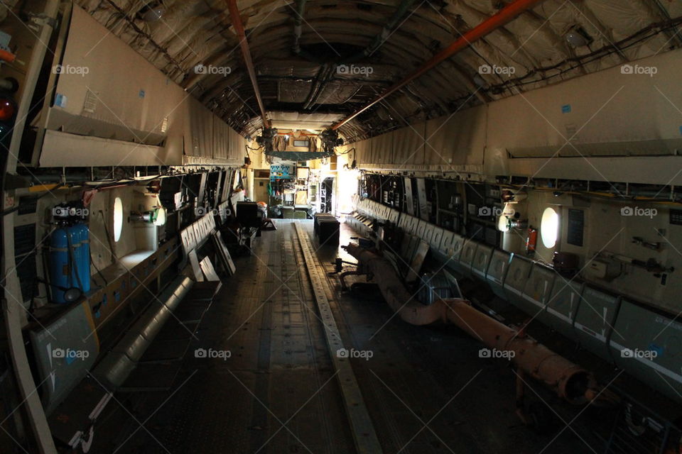 inside the plane