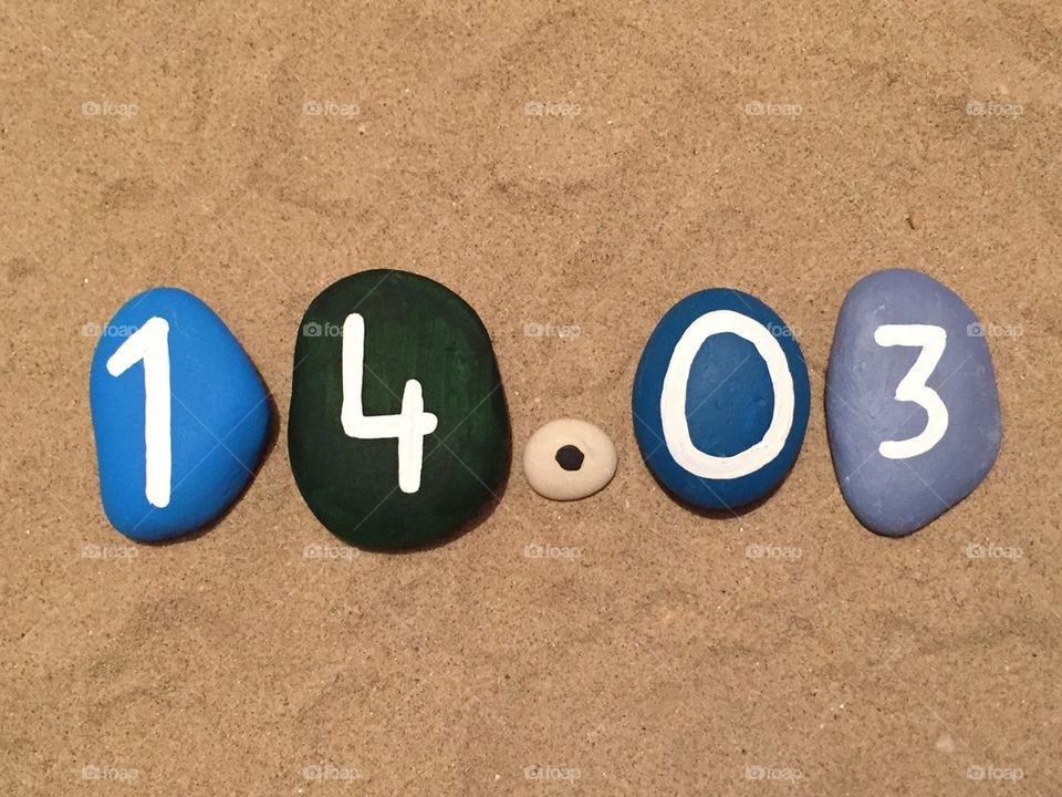 14.03, calendar date on stones