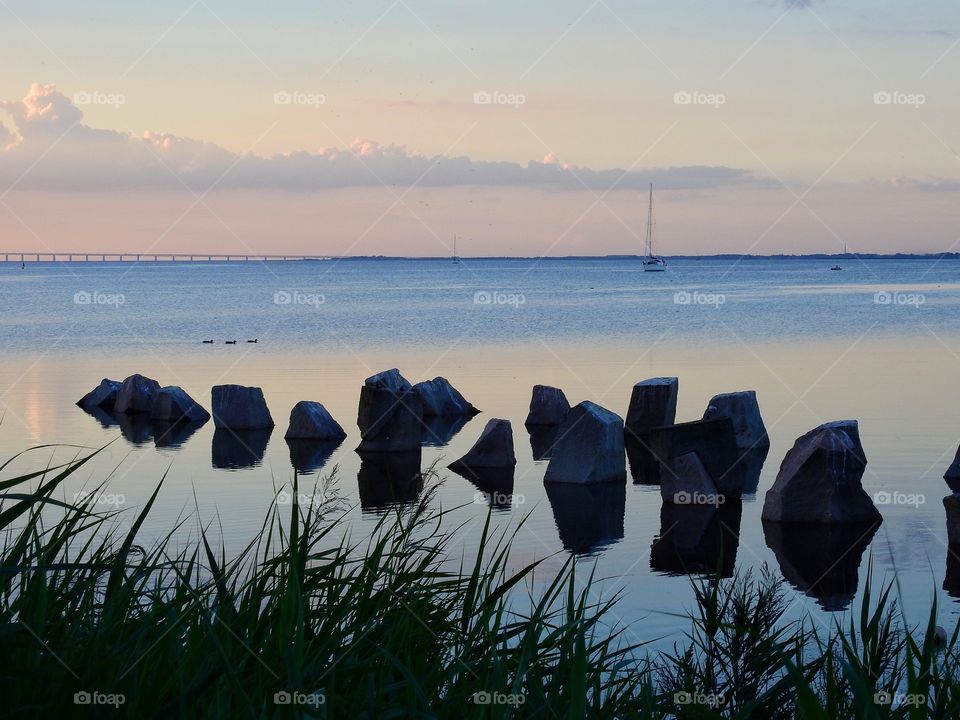 Rocks with reflection
