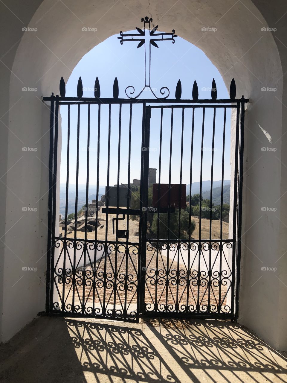 Entrance gate to the Christian cemetery 