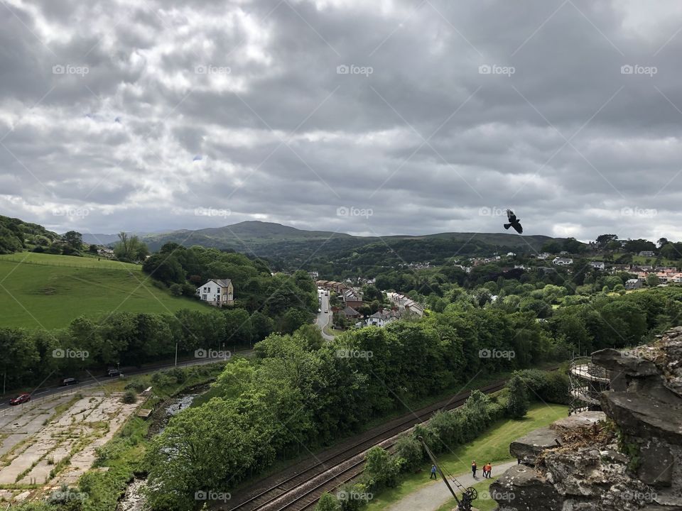 Snowdonia from the castle