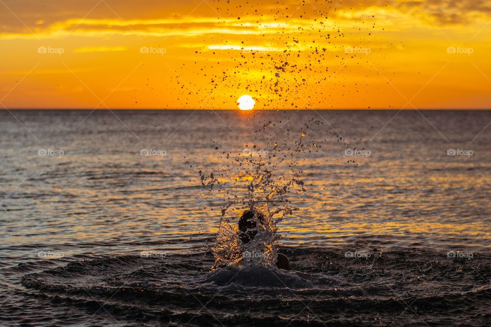 Sunset in beach..