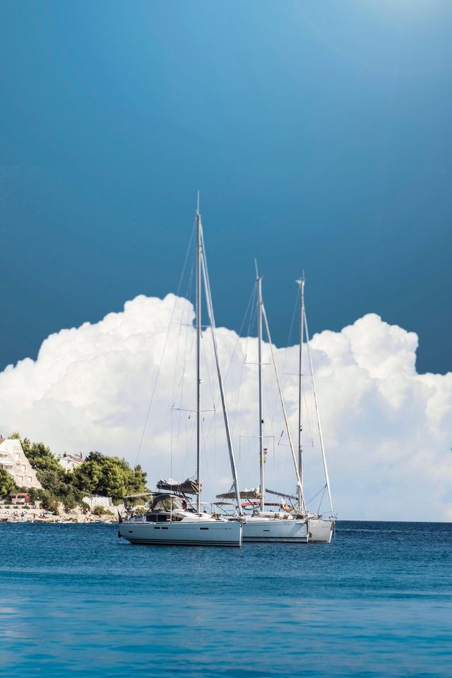Yachts in bay