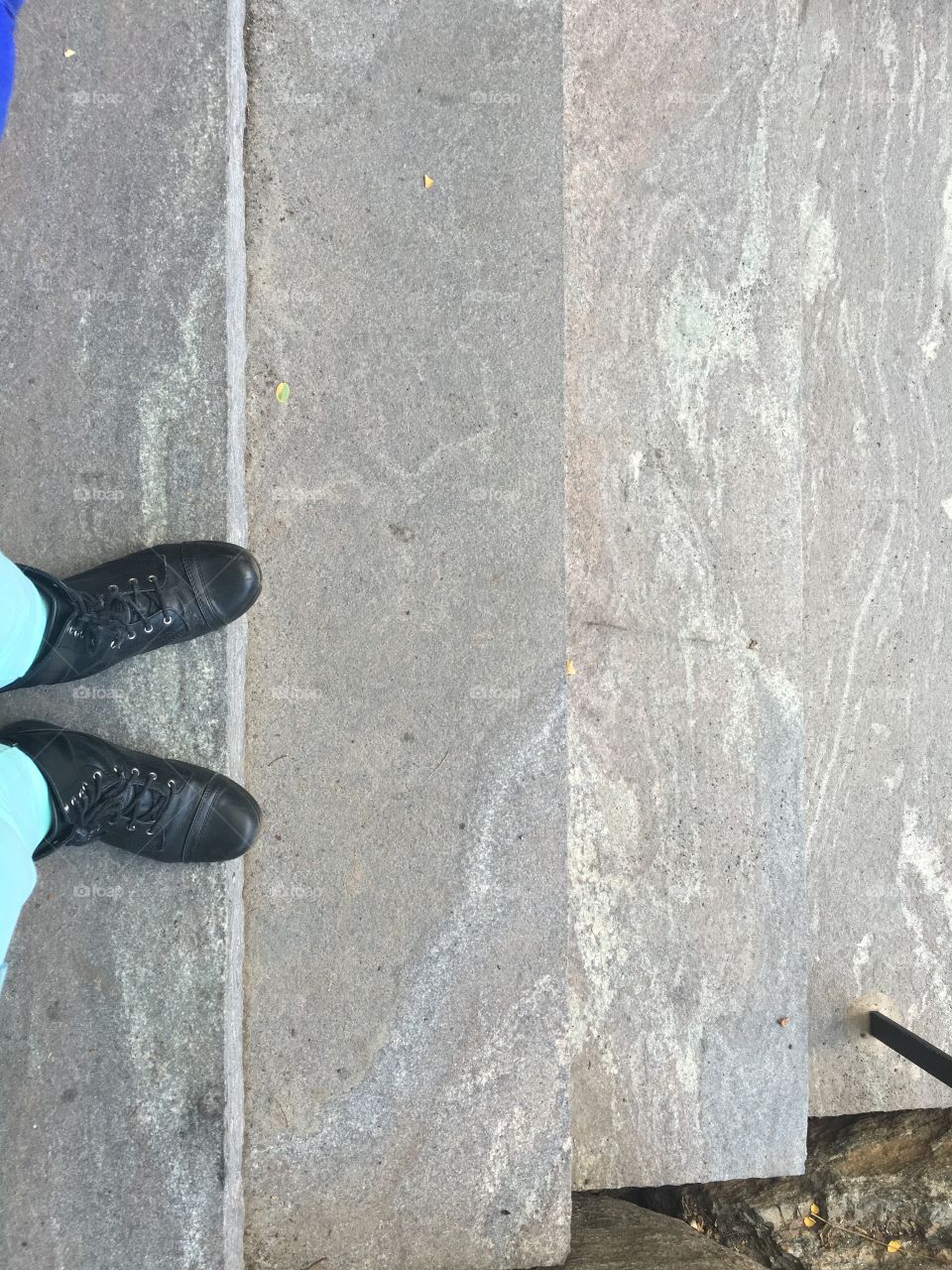 Walking towards steps which lead to nowhere