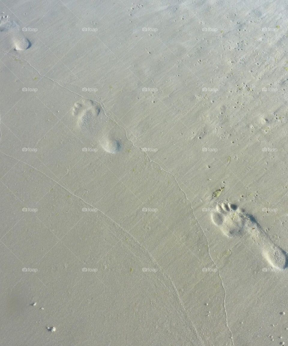 footprints in the sand 