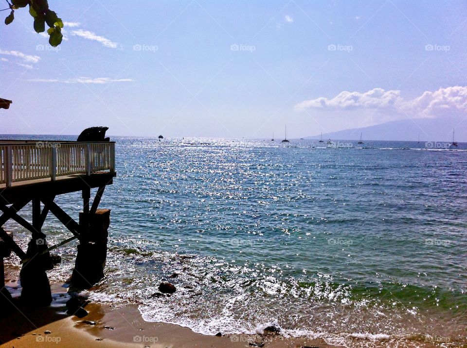 Beach pier.