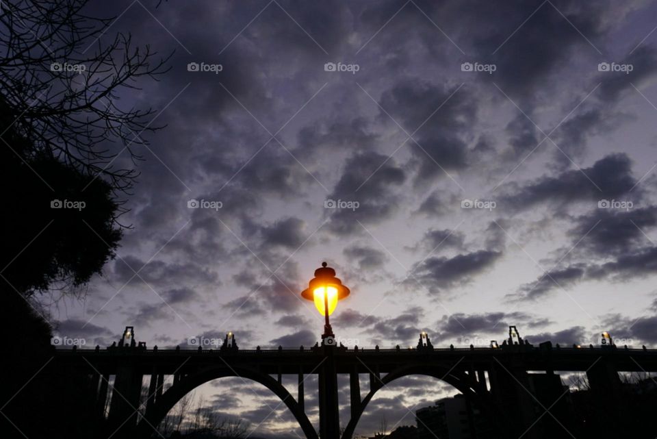 Bridge#clouds#light#lamp