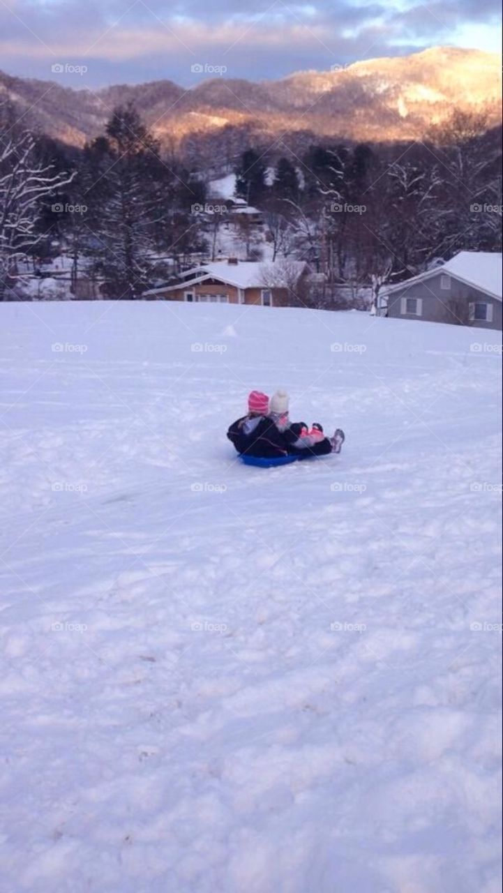Snow Sledding