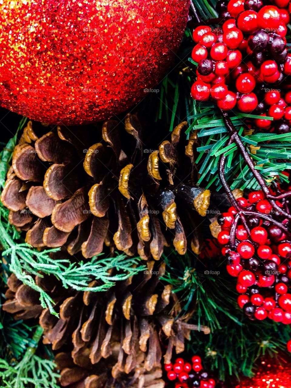 Christmas pine decorations