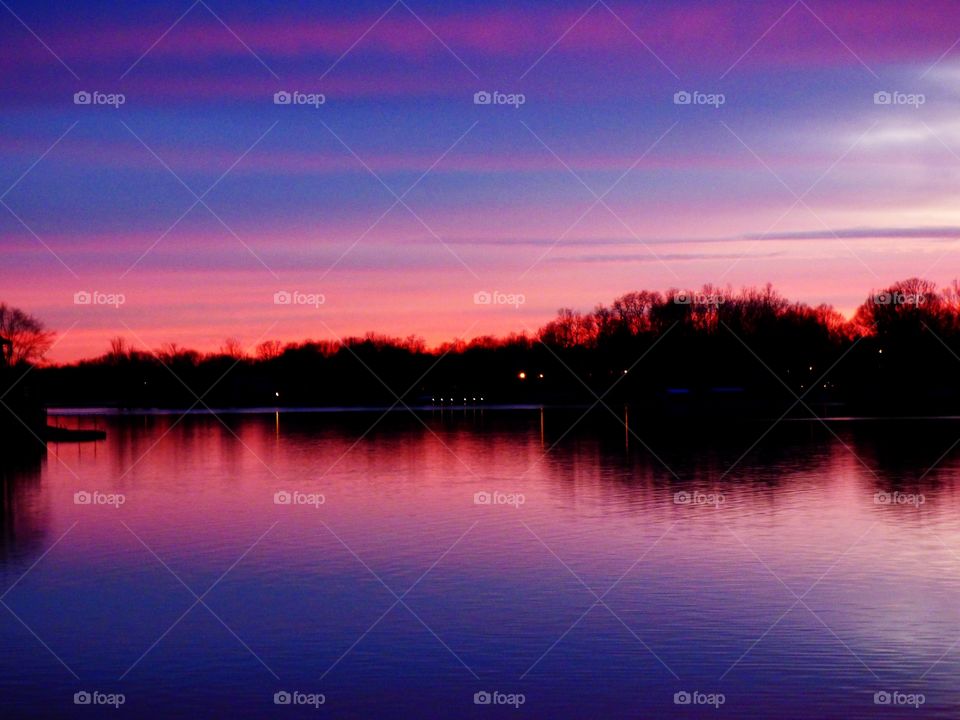 Purple and red sunset