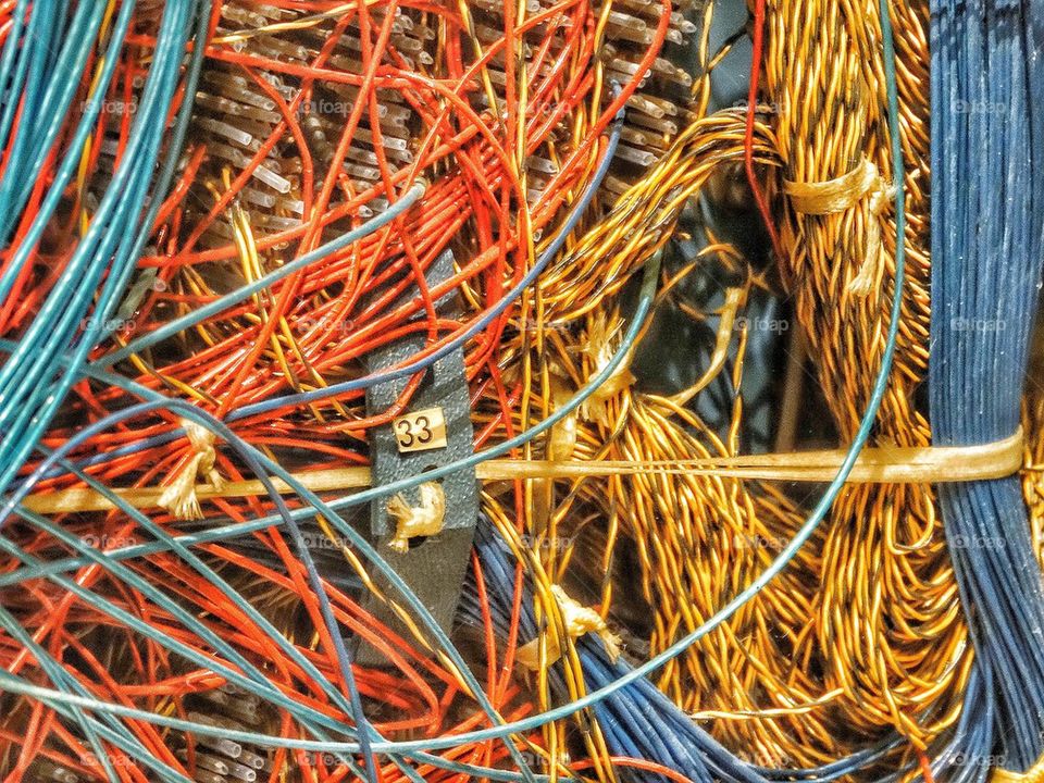 Colorful Tangle Of Computer Wires