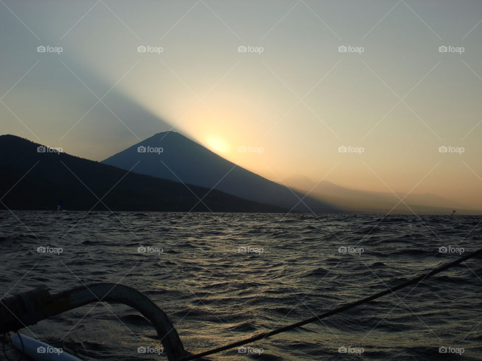 sunset sun fishing shape by daflux