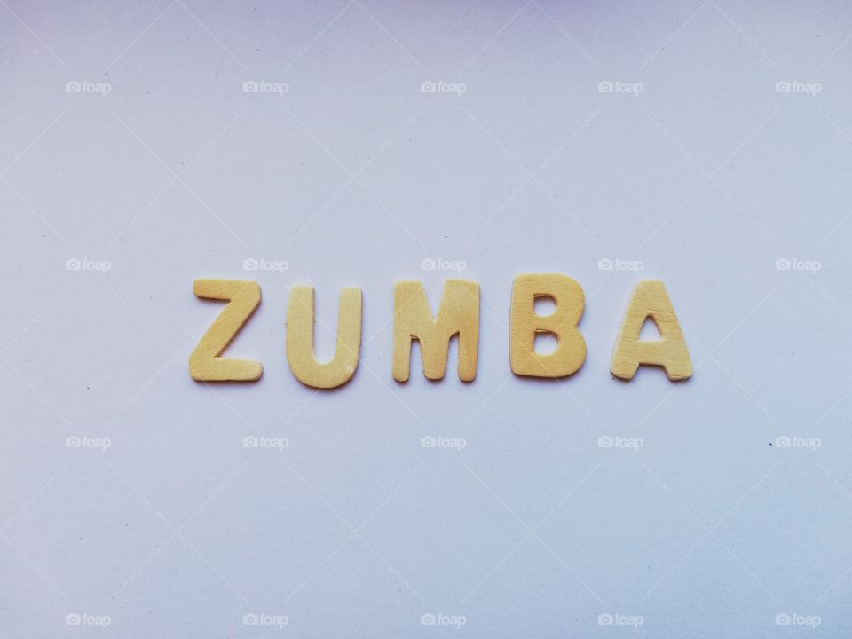 Written :"zumba"