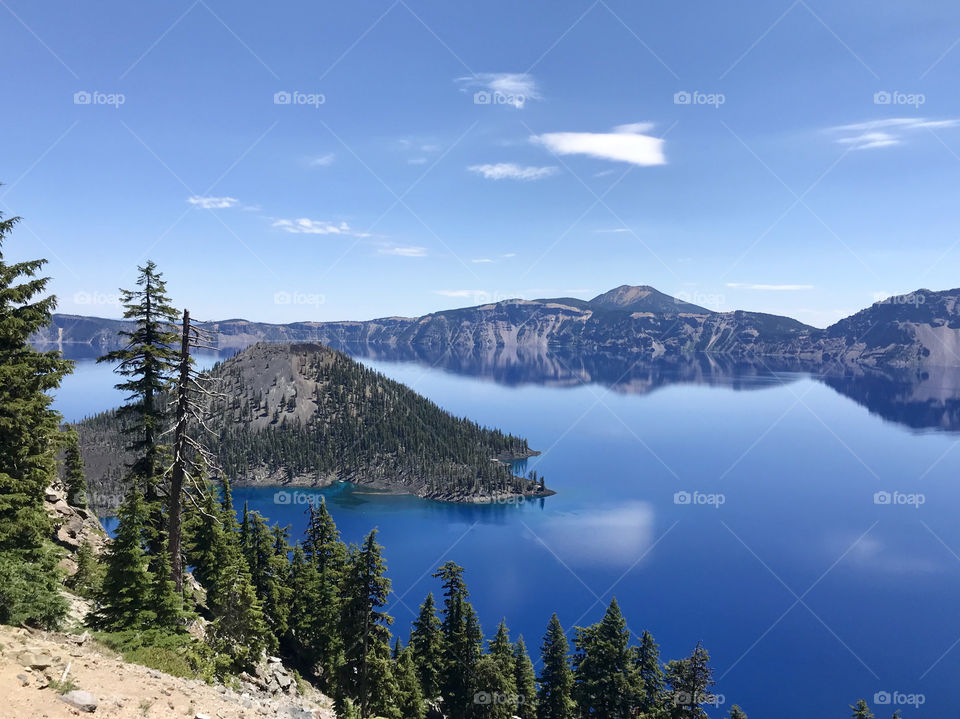 Wizard Island in Crater Lake, OR