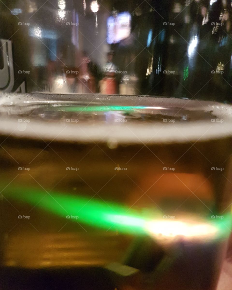 Green aurora beer