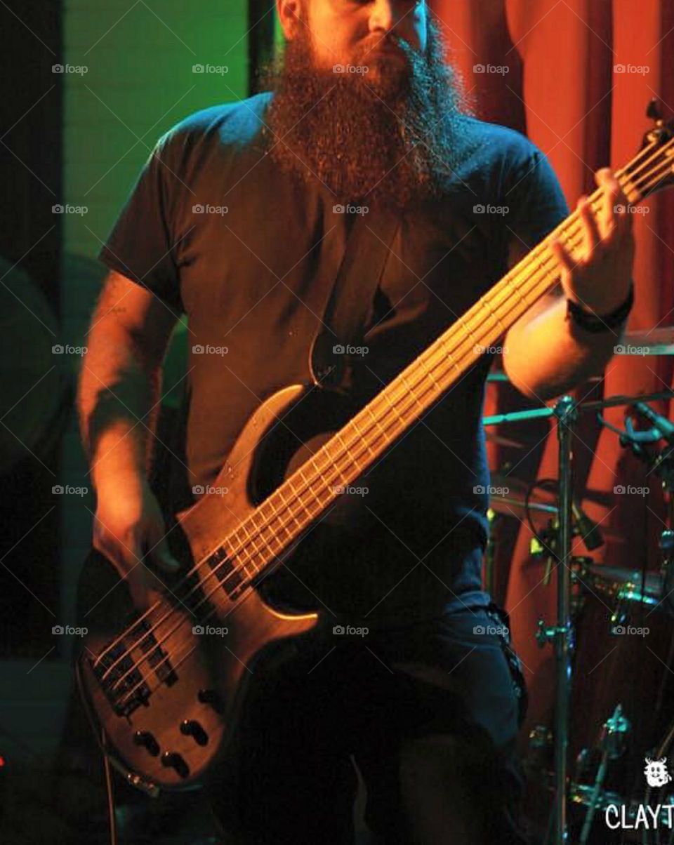 Bass & beard long full bearded musician