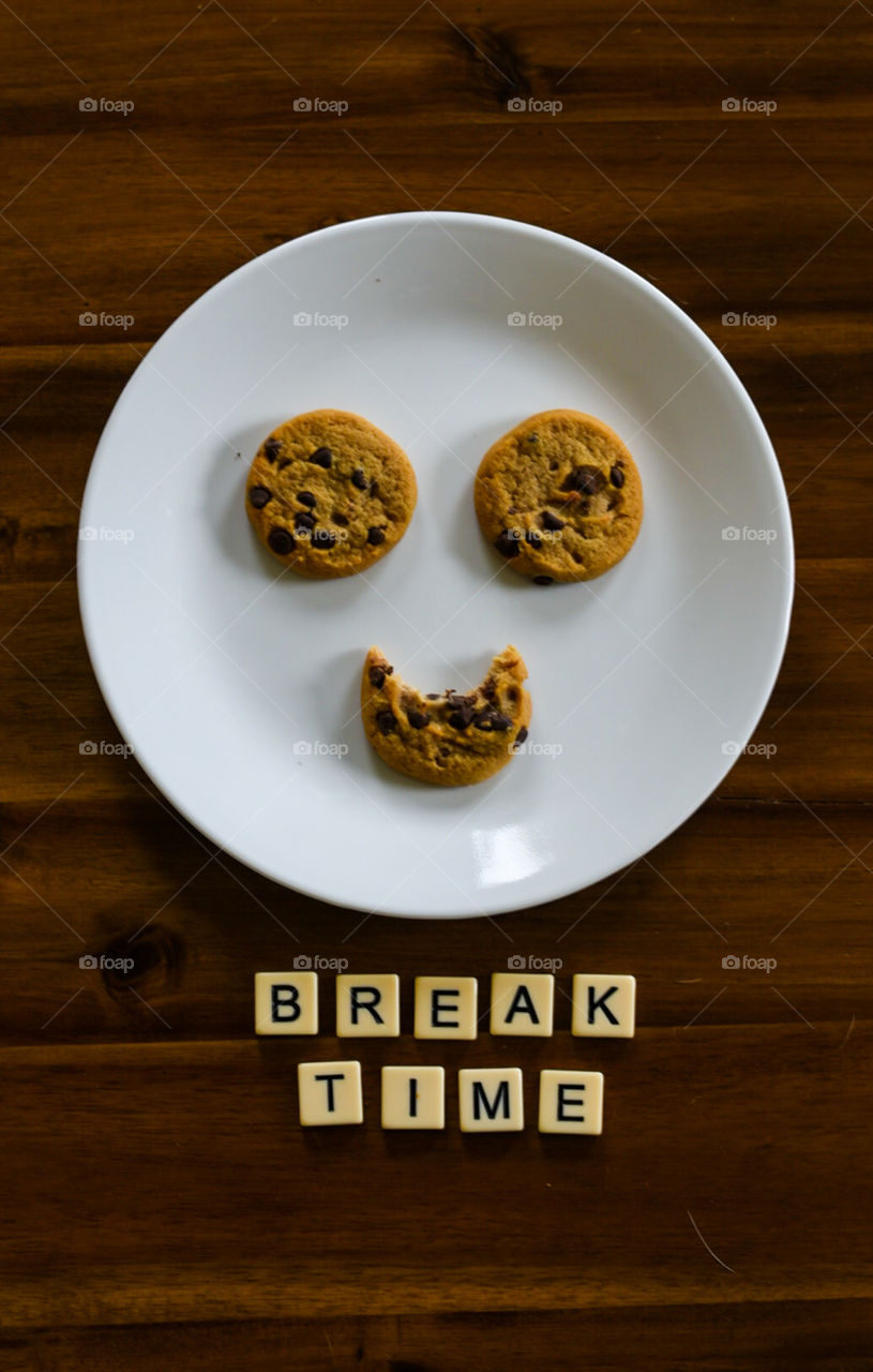 Break Time! Happiness is when I get to eat my cookies! 