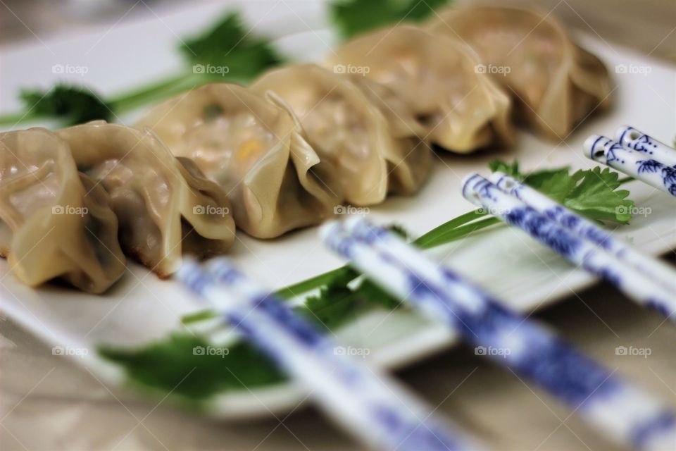 Close-up of dumplings