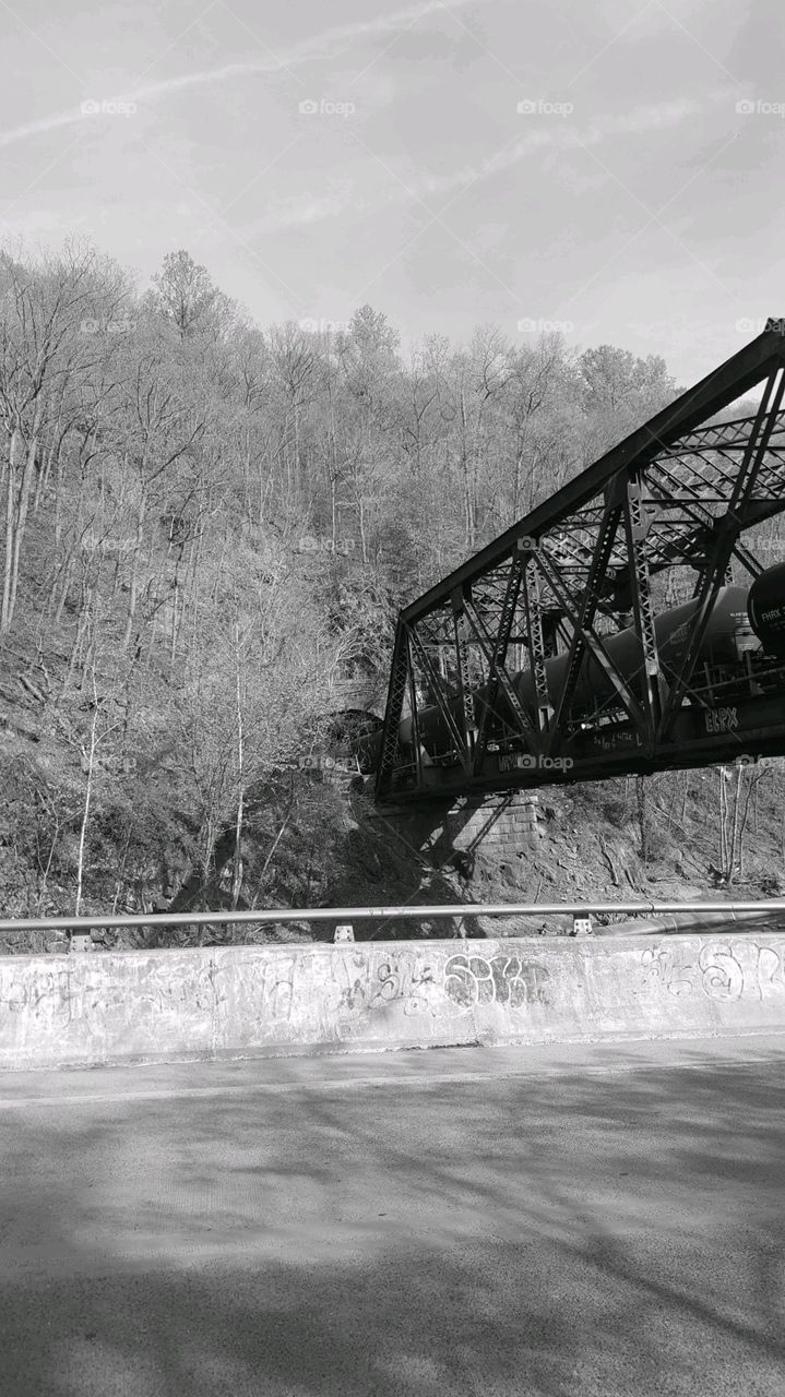 Historic railroad bridge over Patapsco Valley