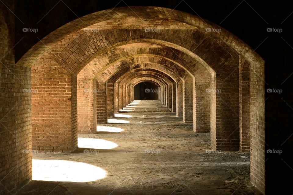 Interior of fort jefferson