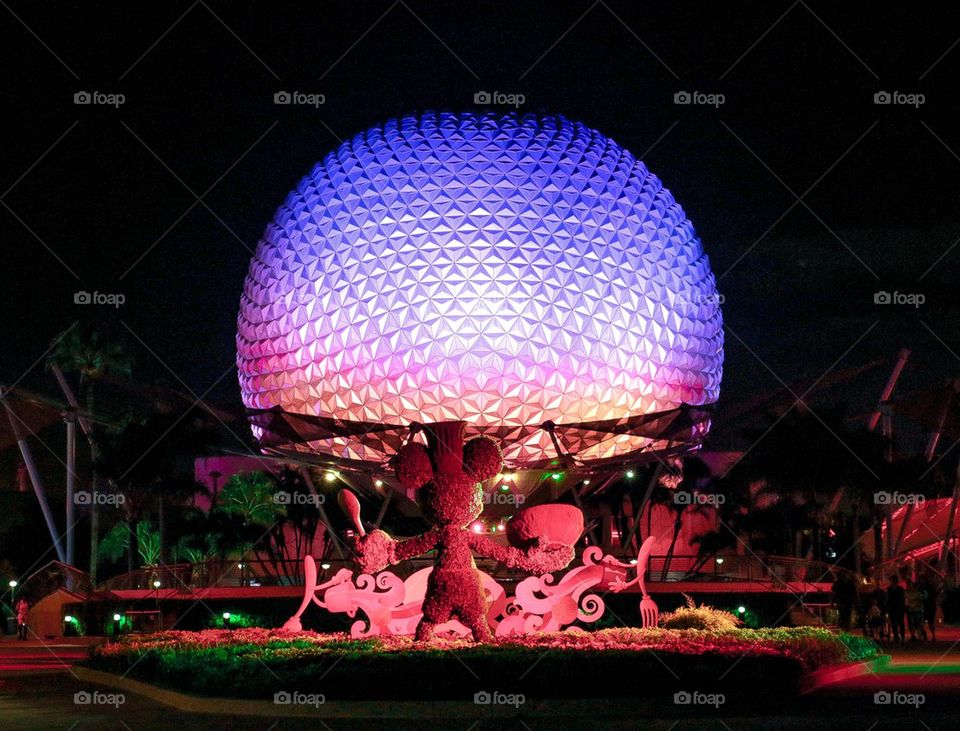 Epcot at night