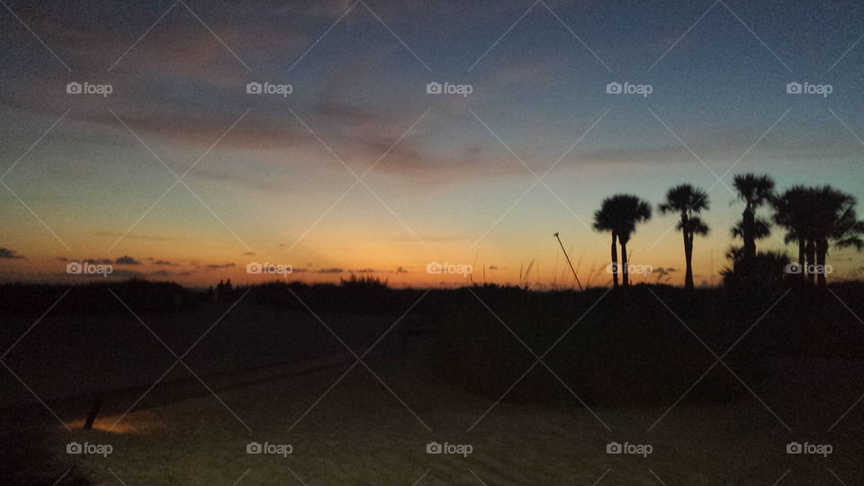 siesta in the summer. sunset beach florida