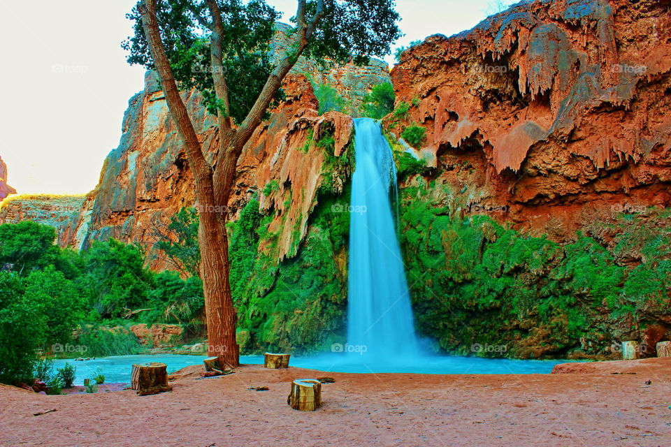 Havasu Falls in the bottom of the Grand Canyon