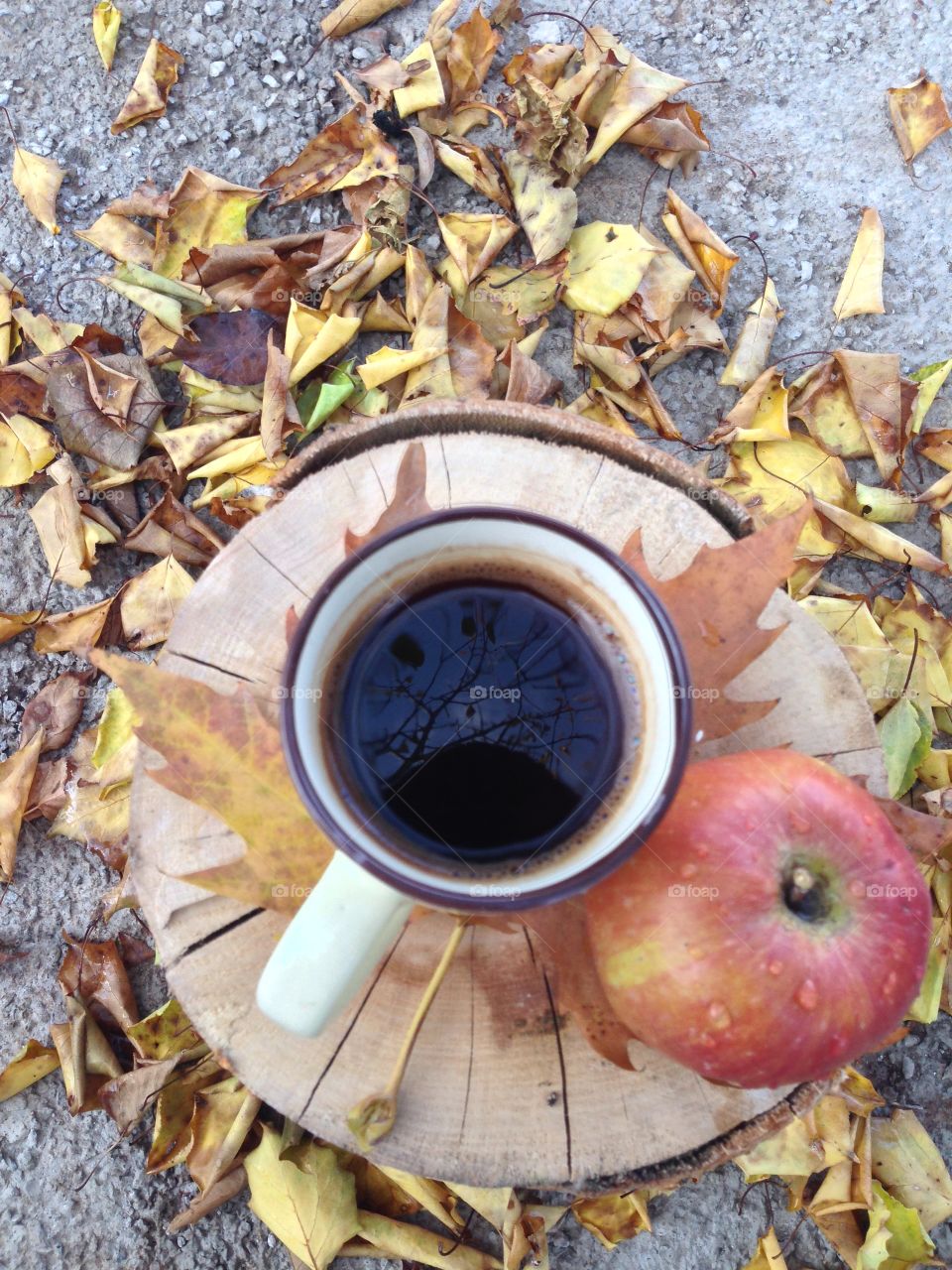 morning coffe in autumn