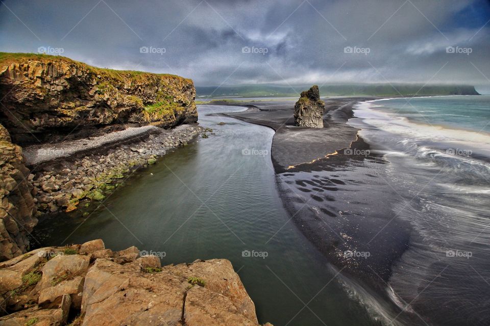 Black sand beach in Iceland
