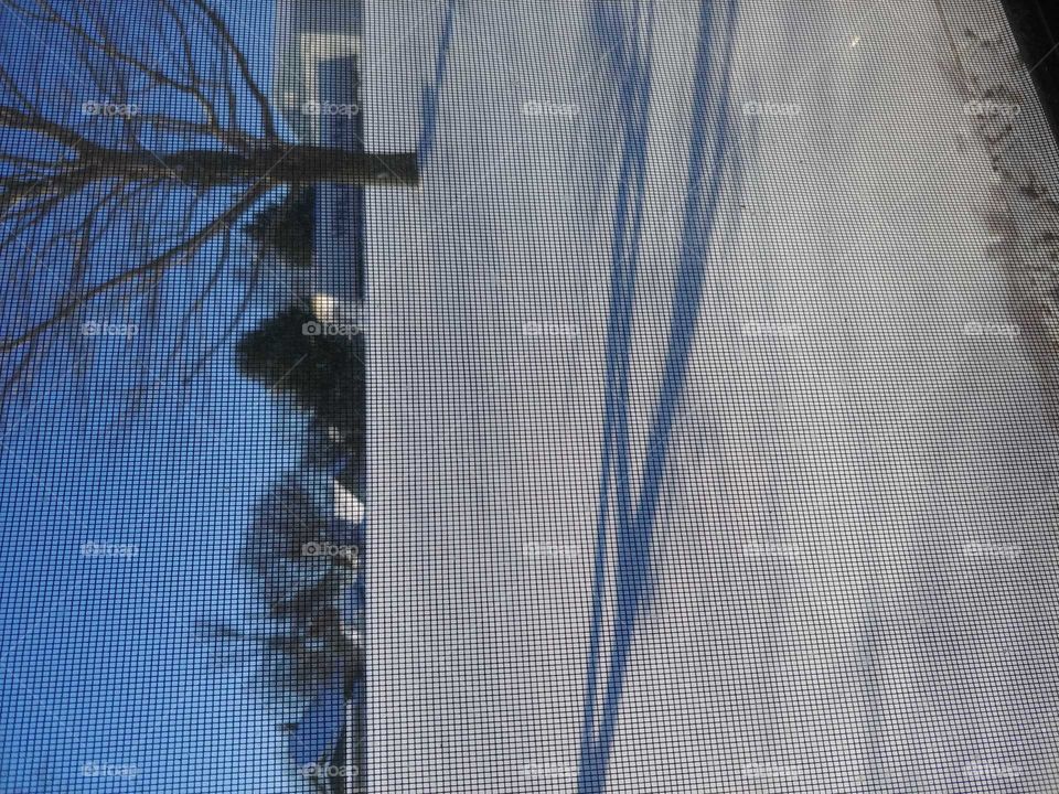 snow trailers cold winter blue