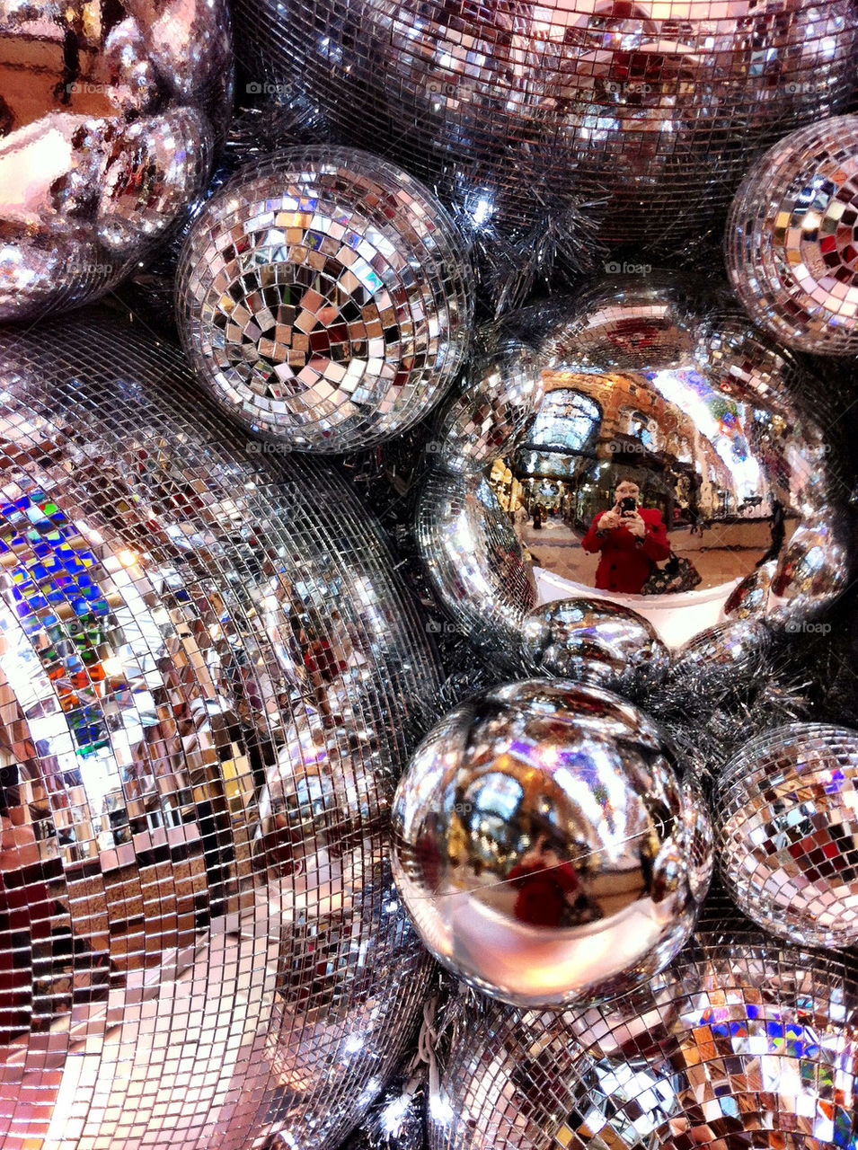 christmas silver mirror reflections by emmam