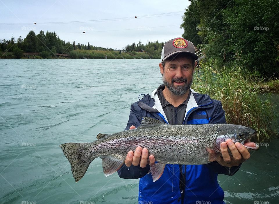 Rainbow on the Kenai river, Alaska