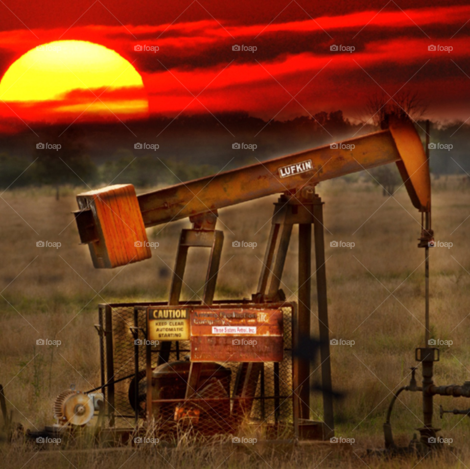 sky ground sunset oil by lightanddrawing