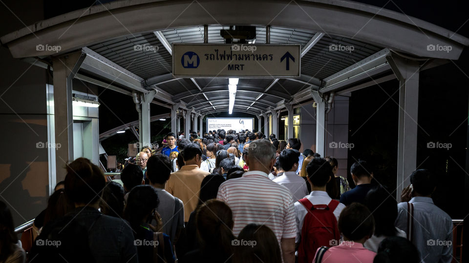 People At  BTS public train station 