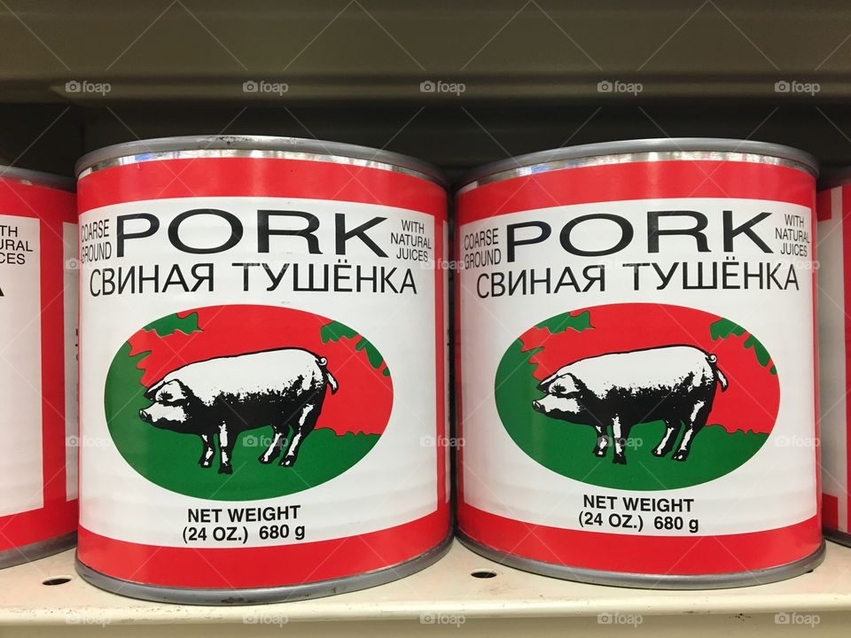 Canned pork