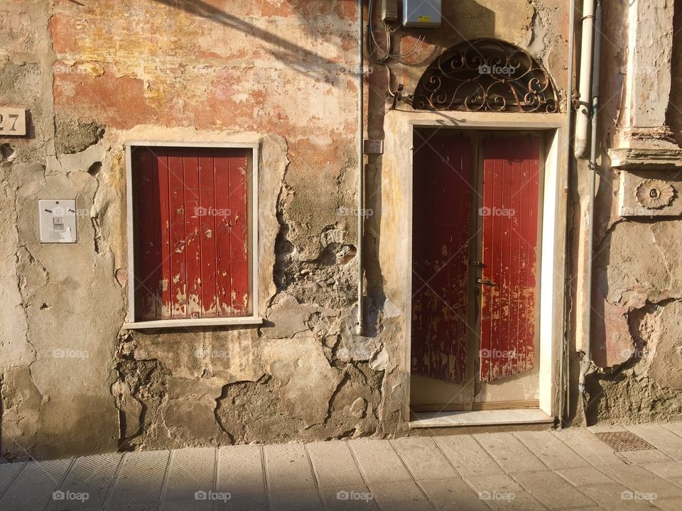 Old door and old window from Italy
