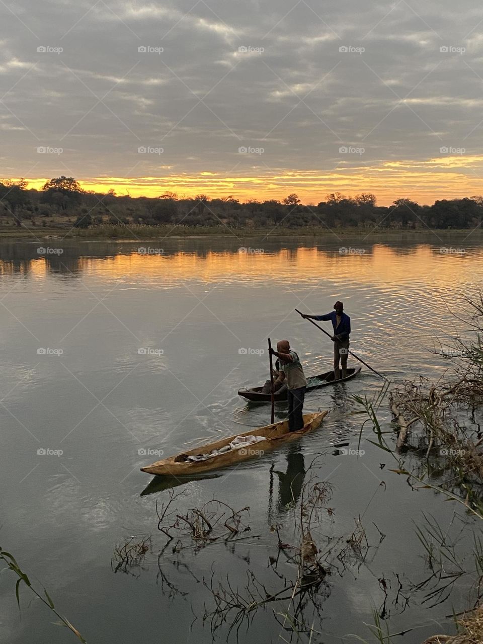 Sunrise over the Kavango river 