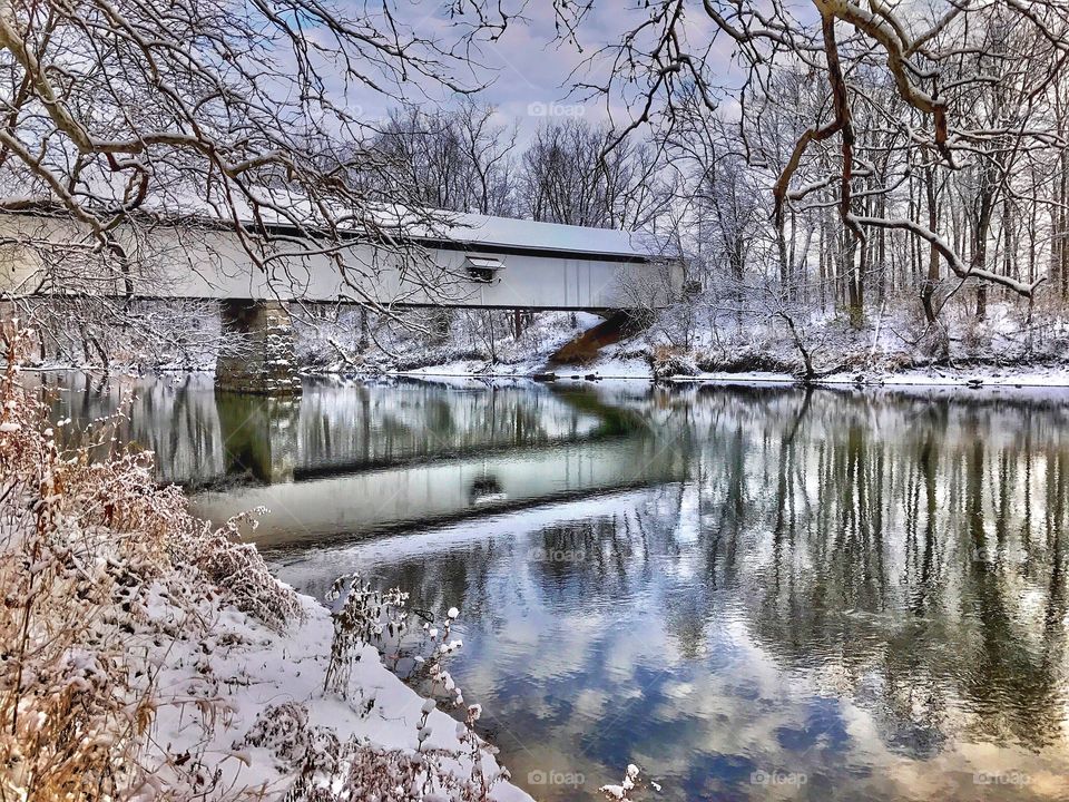 Beautiful covered bridge 
