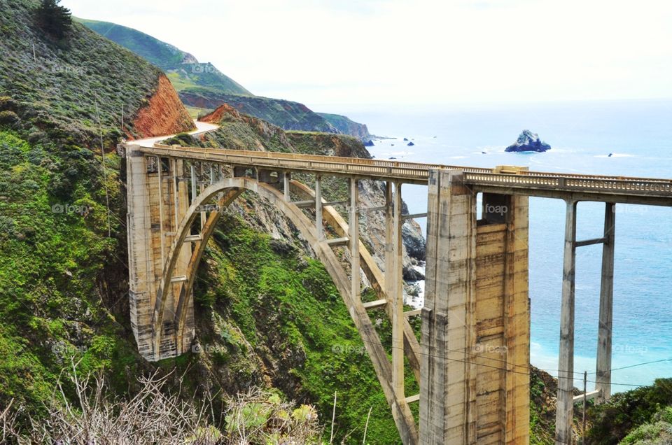 The Bixby Creek Bridge on Highway One, California 