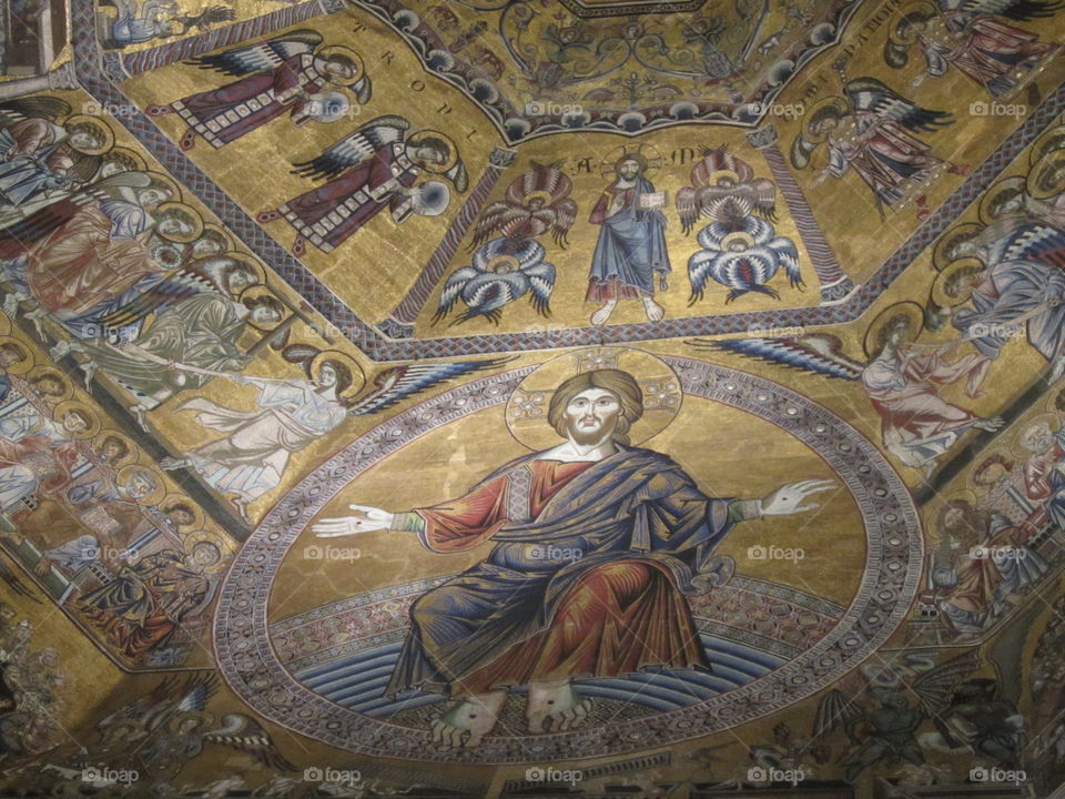 Religion, Ceiling, Church, Art, Fresco