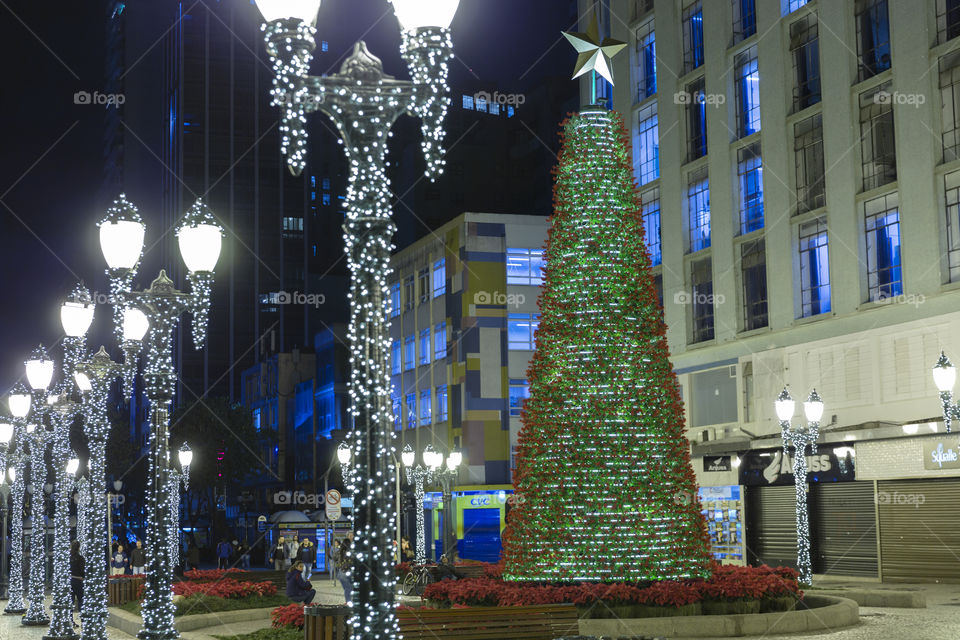 Christmas tree in Curitiba.