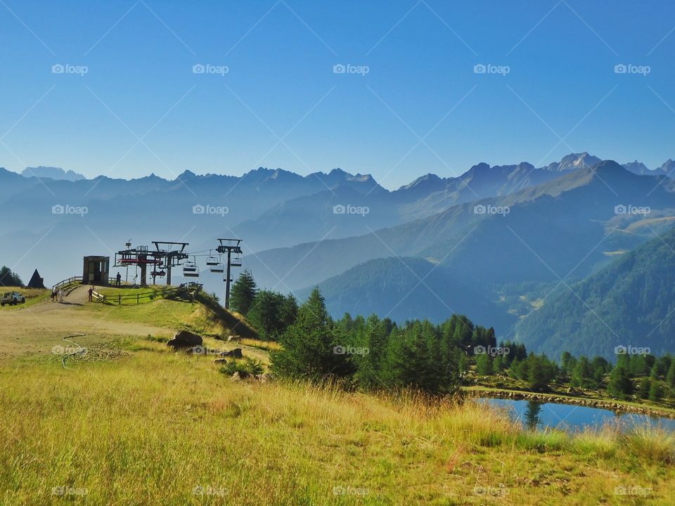 View of cable car