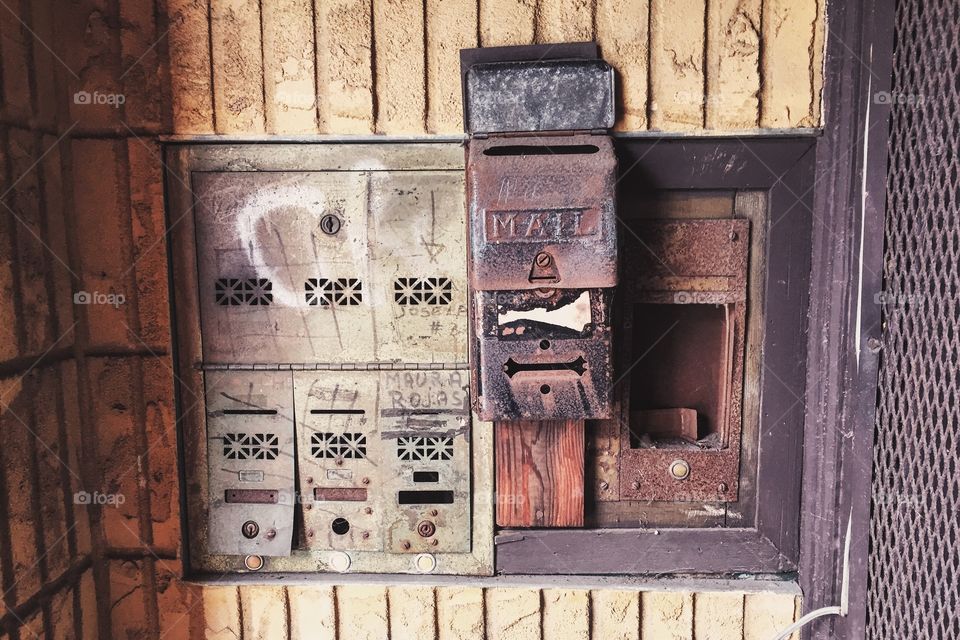 Rusty mailboxes 