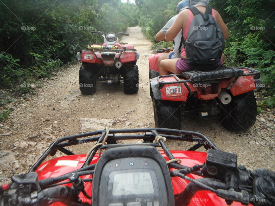 quad view in a mexican tropical jungle tour adventur