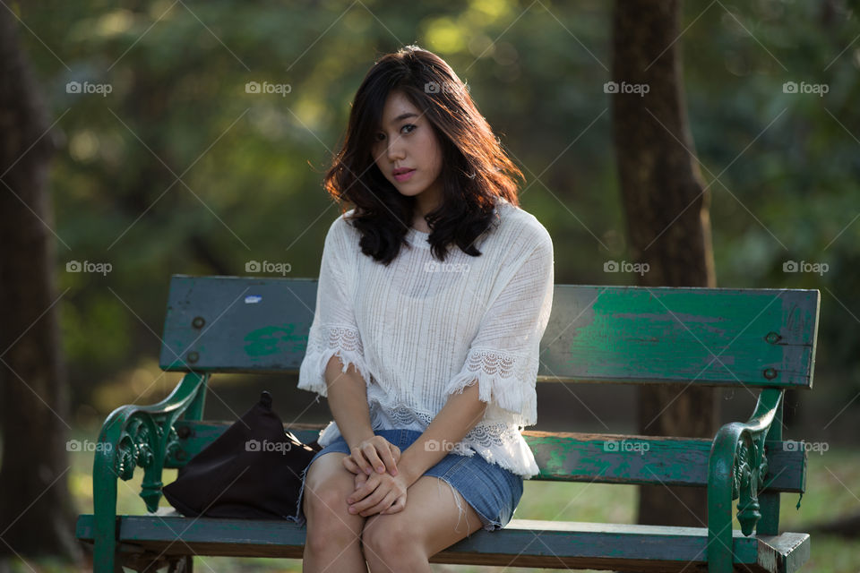 Cute girl in the park 