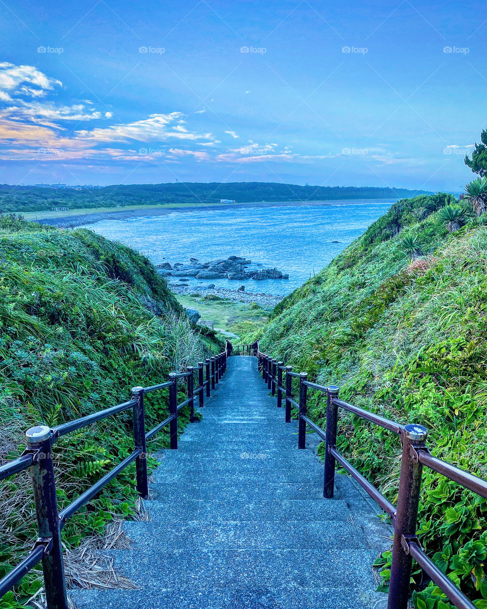 There are many paths to choose - I like to choose ones that lead to the ocean, especially at sunset! This is on the coast of Chiba, Japan