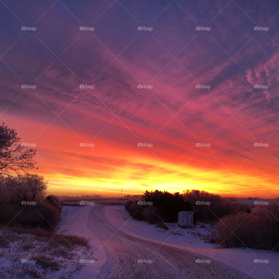 Saskatchewan winter sunrise 