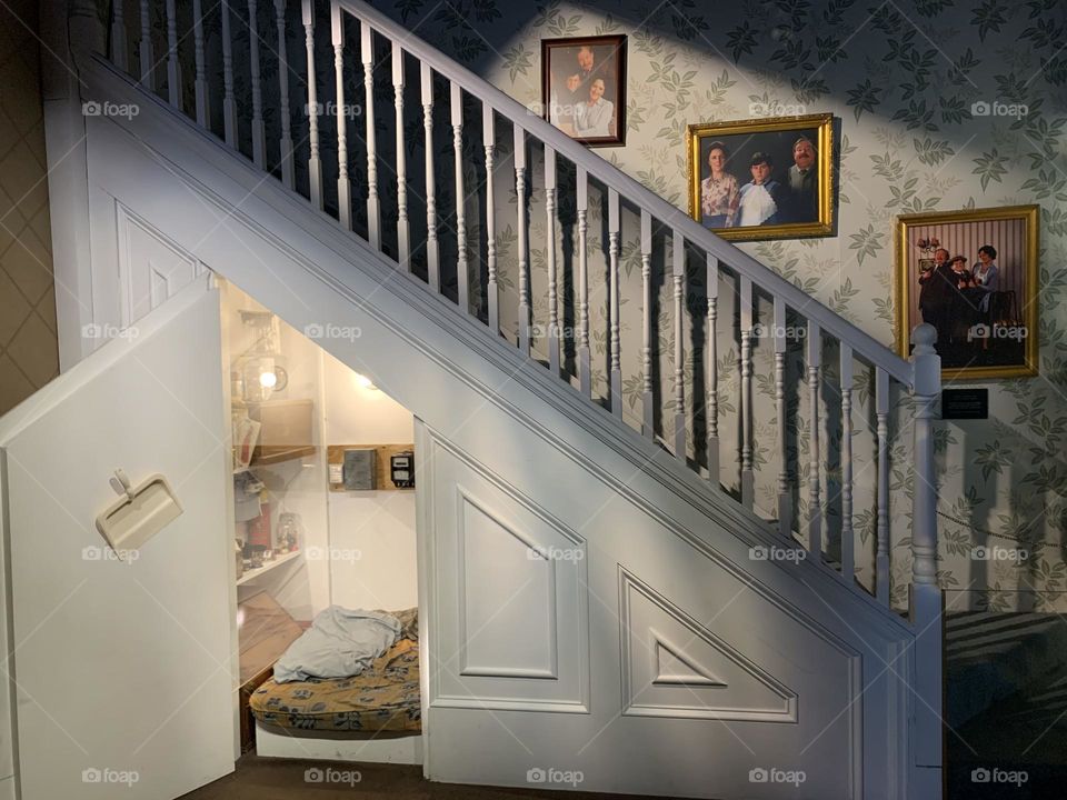 The cupboard under the stairs 