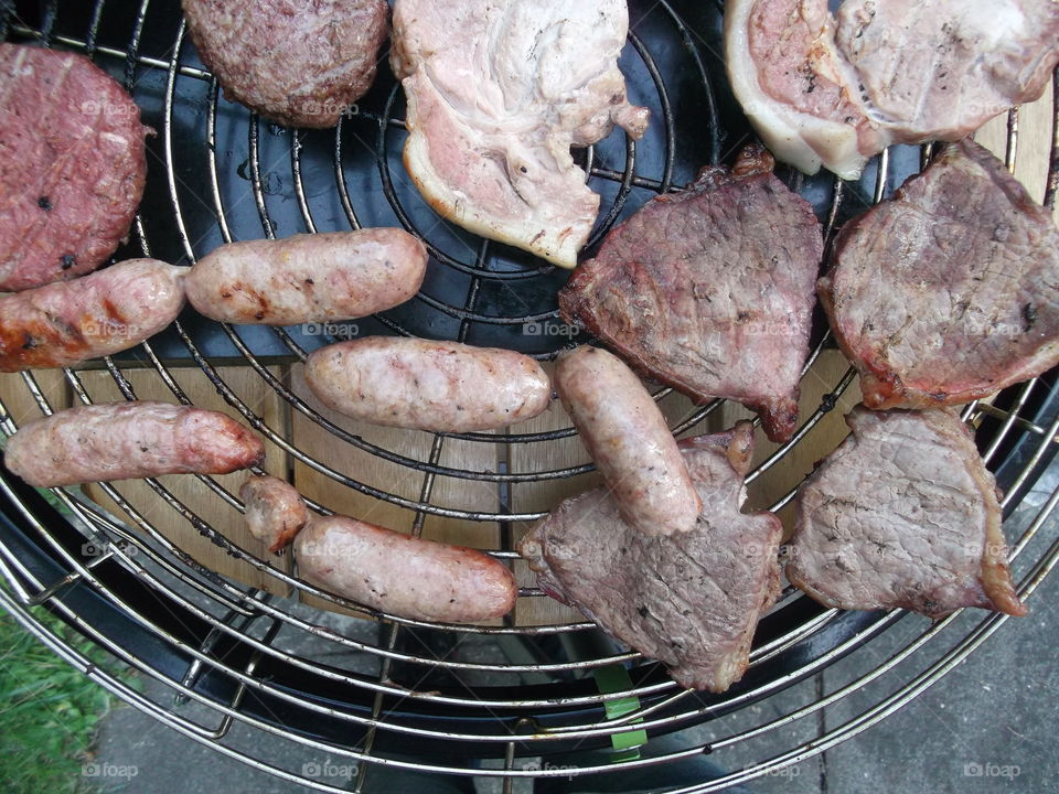 meat on bbq grill